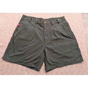 The North Face Shorts Pleated Outdoors Hiking Shorts Men's 38 Green Zip Pockets